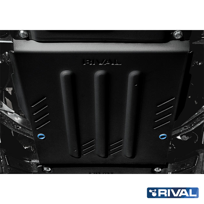Ford Ranger (2022) RIVAL 4x4 gearbox skid plate – underbody protection detail view