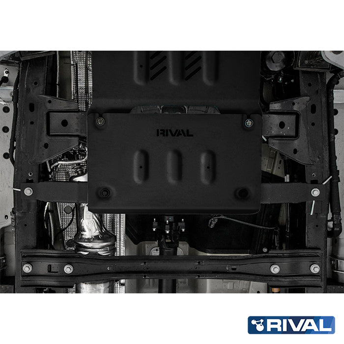 Ford Ranger (2022) RIVAL 4x4 transfer case skid plate – underbody protection detail view