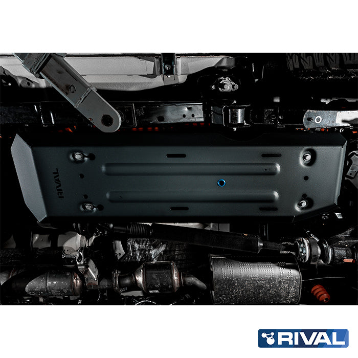 Ford Ranger (2022) RIVAL 4x4 fuel tank skid plate – underbody protection detail view