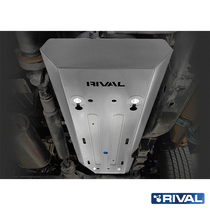Ford Ranger (2022) RIVAL 4x4 fuel tank skid plate – underbody protection detail view