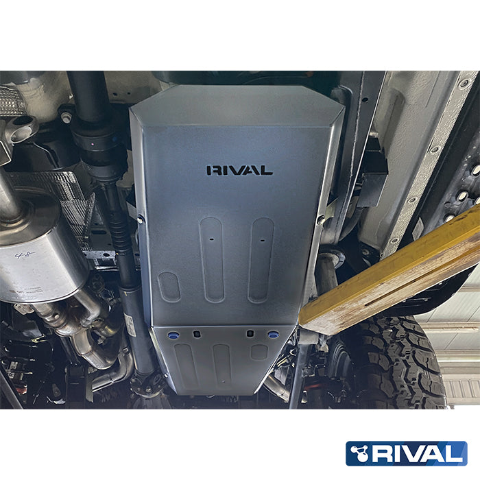 Ford Ranger Raptor (2022) RIVAL 4x4 fuel tank skid plate – underbody protection detail view