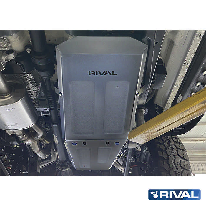 Ford Ranger Raptor (2022) RIVAL 4x4 fuel tank skid plate – underbody protection detail view