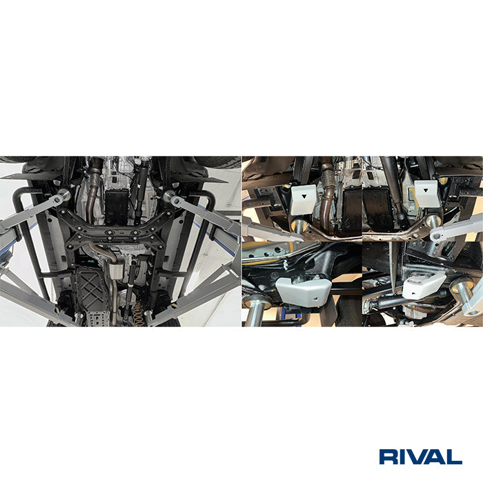 INEOS Grenadier – Radius Arms RIVAL 4x4 skid plate – underbody protection installed view