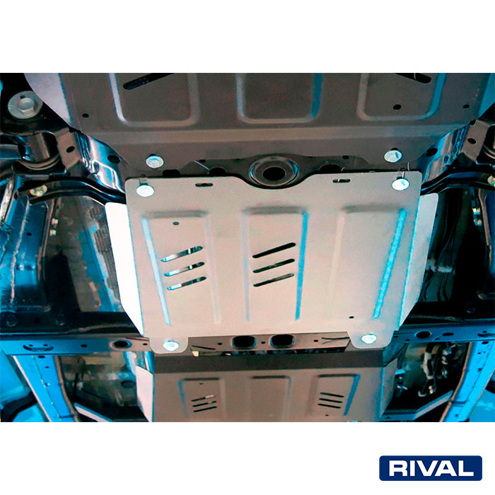 Toyota Hilux Revo – Gearbox RIVAL 4x4 gearbox skid plate – underbody protection detail view