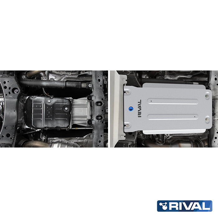 Toyota Land Cruiser 300 – Gearbox RIVAL 4x4 gearbox skid plate – underbody protection installed view