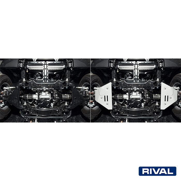 Toyota Land Cruiser 250 – Front Arms RIVAL 4x4 skid plate – underbody protection installed view