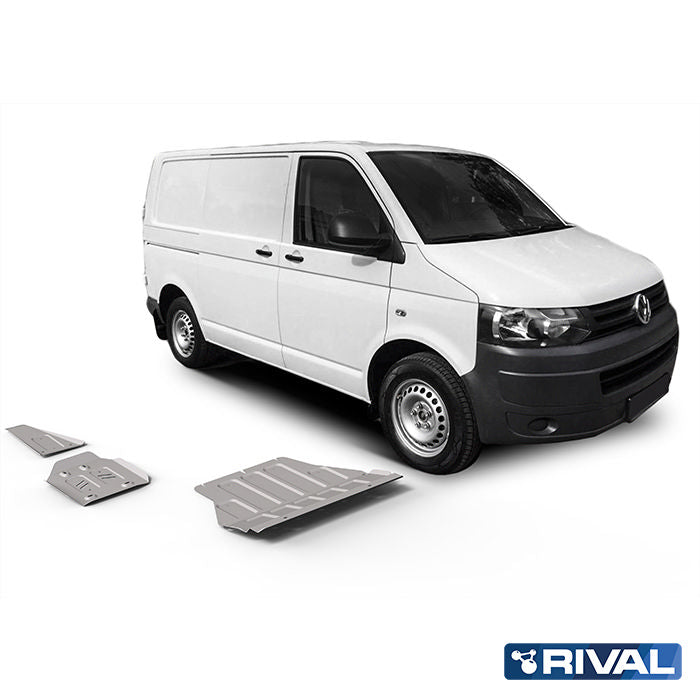 Volkswagen T6 RIVAL 4x4 skid plate – underbody protection detail view