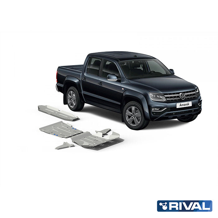 Volkswagen Amarok (2010-up) RIVAL 4x4 skid plate – underbody protection detail view