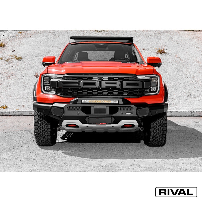 Ford Ranger Raptor (2022) RIVAL 4x4 aluminum front bumper – off-road protection detail view
