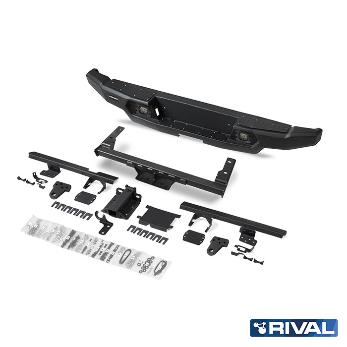 Ford Ranger (2022) RIVAL 4x4 aluminum rear bumper – off-road protection detail view