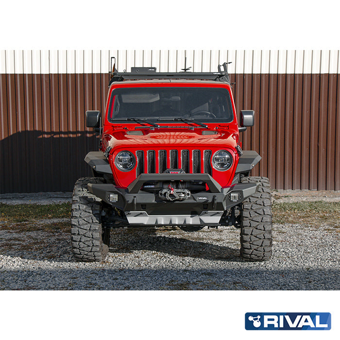 Jeep Wrangler RIVAL 4x4 aluminum front bumper – off-road protection detail view