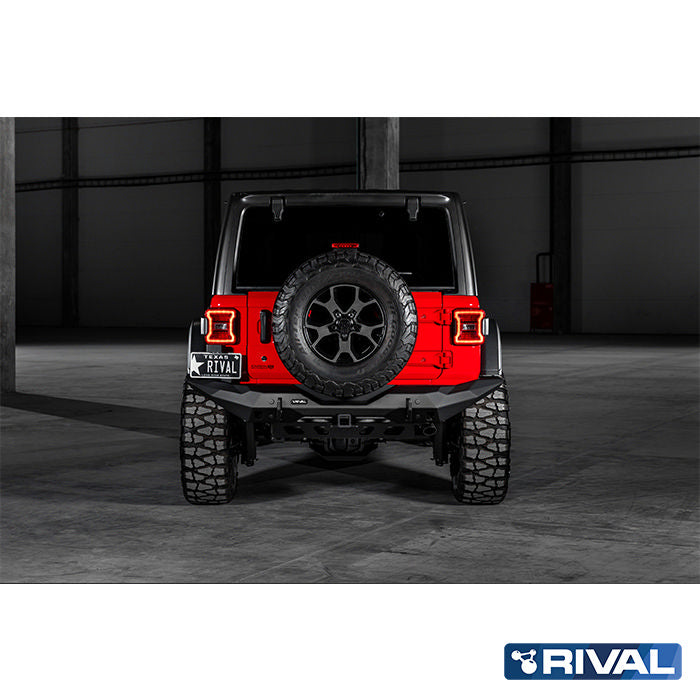 Jeep Wrangler RIVAL 4x4 aluminum rear bumper – off-road protection detail view