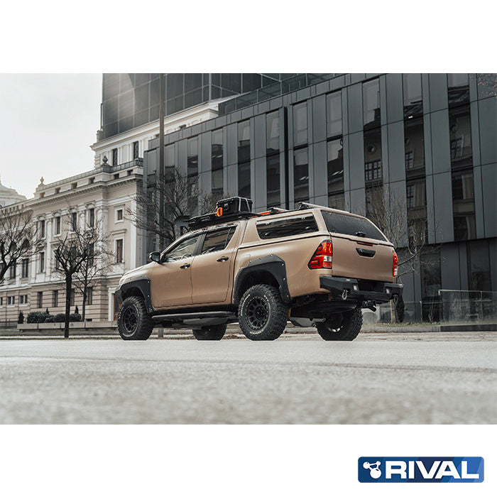 Toyota Hilux Vigo RIVAL 4x4 aluminum rear bumper – off-road protection detail view