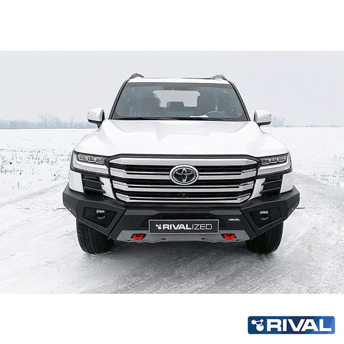 Toyota Land Cruiser 300 RIVAL 4x4 aluminum front bumper – off-road protection installed view