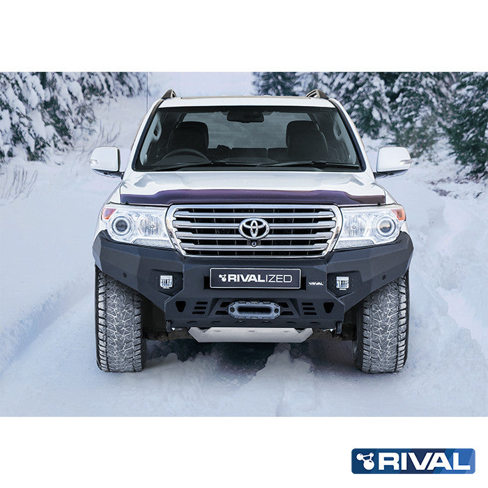 Toyota Land Cruiser 200 RIVAL 4x4 aluminum front bumper – off-road protection installed view