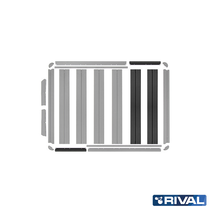 Jeep Wrangler RIVAL 4x4 aluminum roof rack – cargo system overview