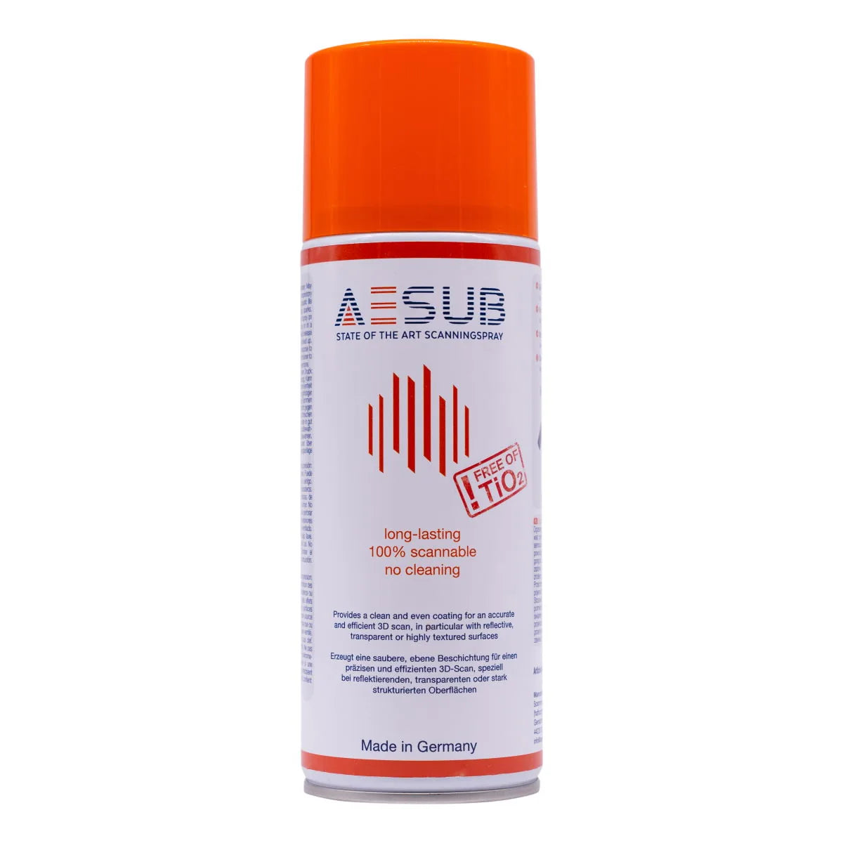 AESUB 3D scanning spray orange 400ml for professional surface coating