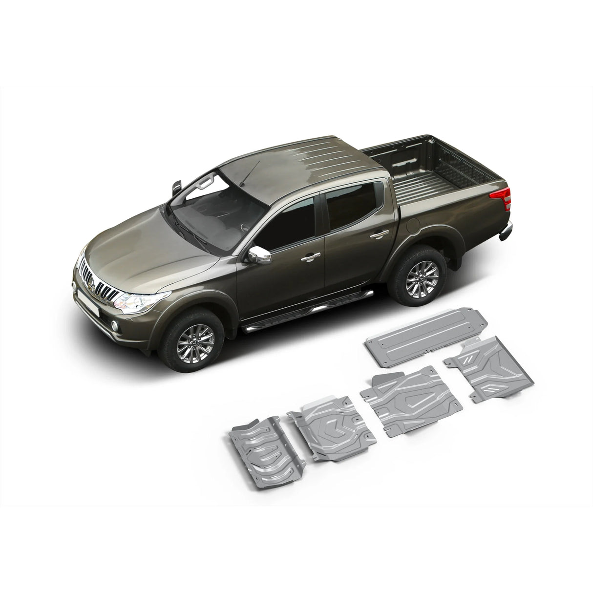 Mitsubishi L200 full skid plate protection kit for off-road underbody protection