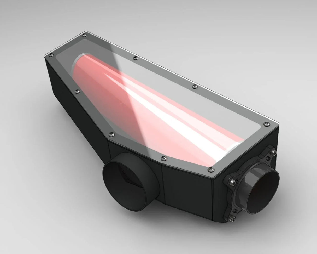 Overland-G expedition airbox 3D render full overview of housing and mounting system