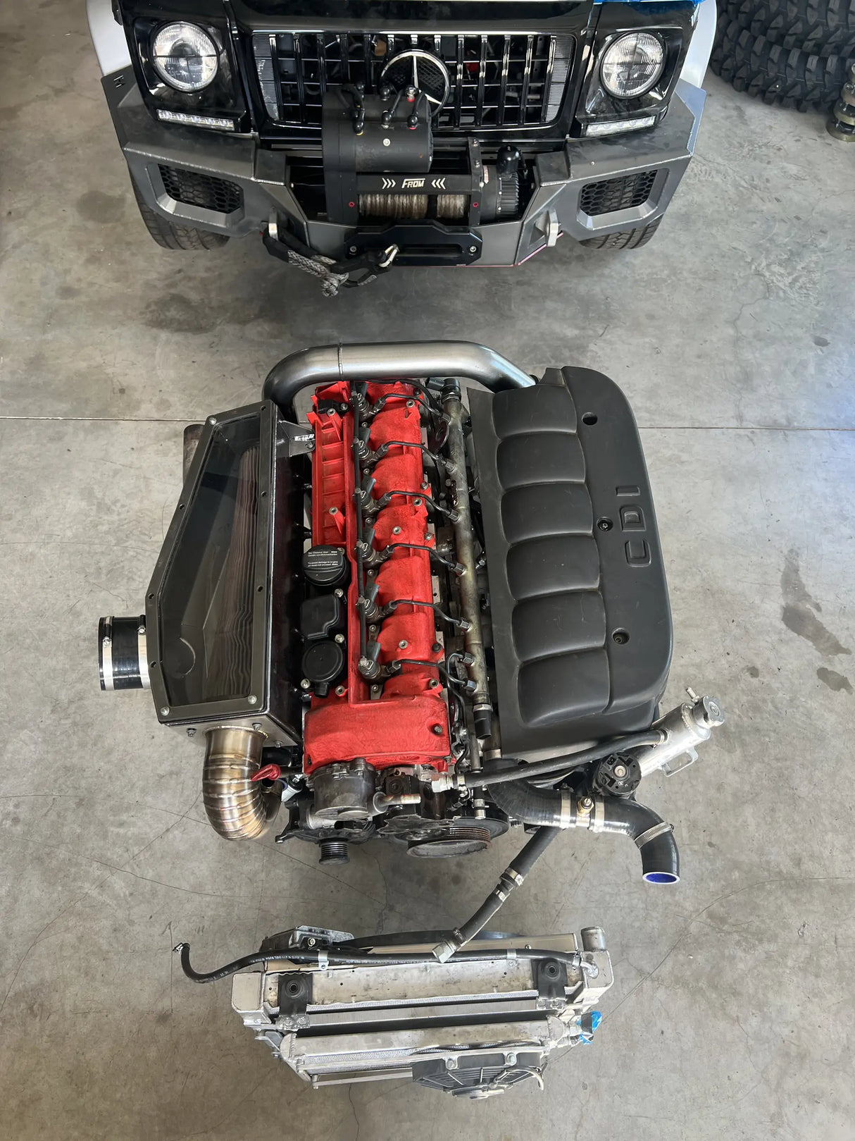 Overland-G OM612 OM648 conversion package engine installed