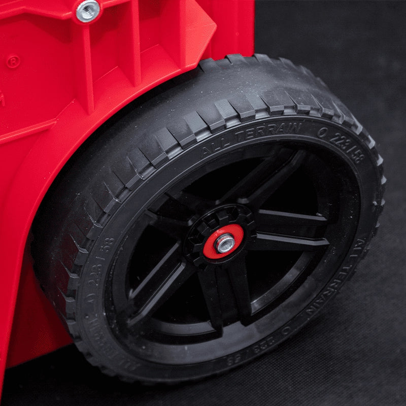 Qbrick tool cart 2.0 red Ultra HD wheel close-up