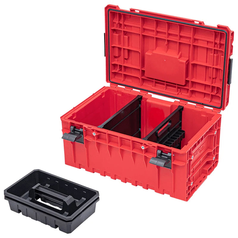 Qbrick modular tool box 350 VARIO 2.0 red ultra HD custom tray boxes with Shopify ID