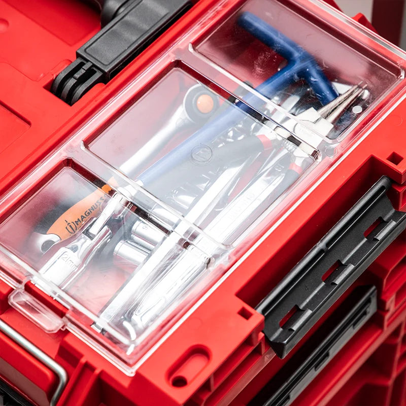 Qbrick PRIME Toolbox 150 custom HD red – closed storage section