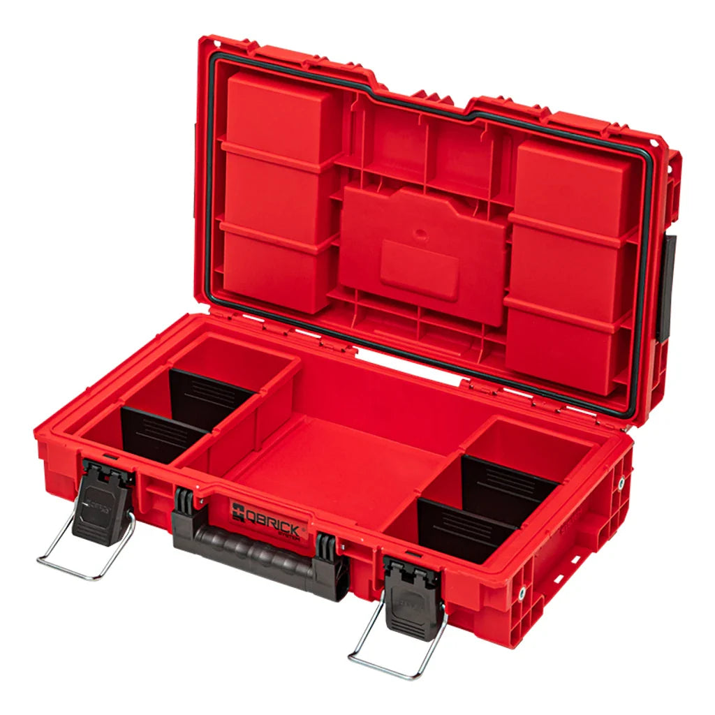 Qbrick PRIME Toolbox 150 Profi red Ultra HD – open toolbox front