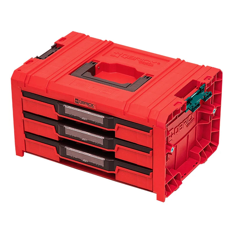 Qbrick PRO Drawer Toolbox 3-drawer – closed front