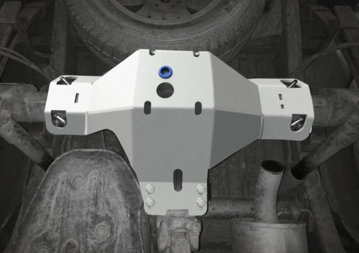 Volkswagen Amarok 2010–2021 differential skid plate installed close-up