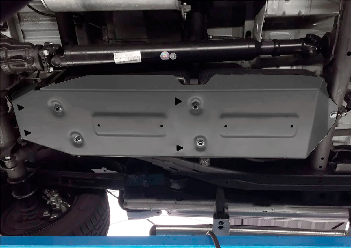 Volkswagen Amarok 2010–2021 fuel tank skid plate installed underside