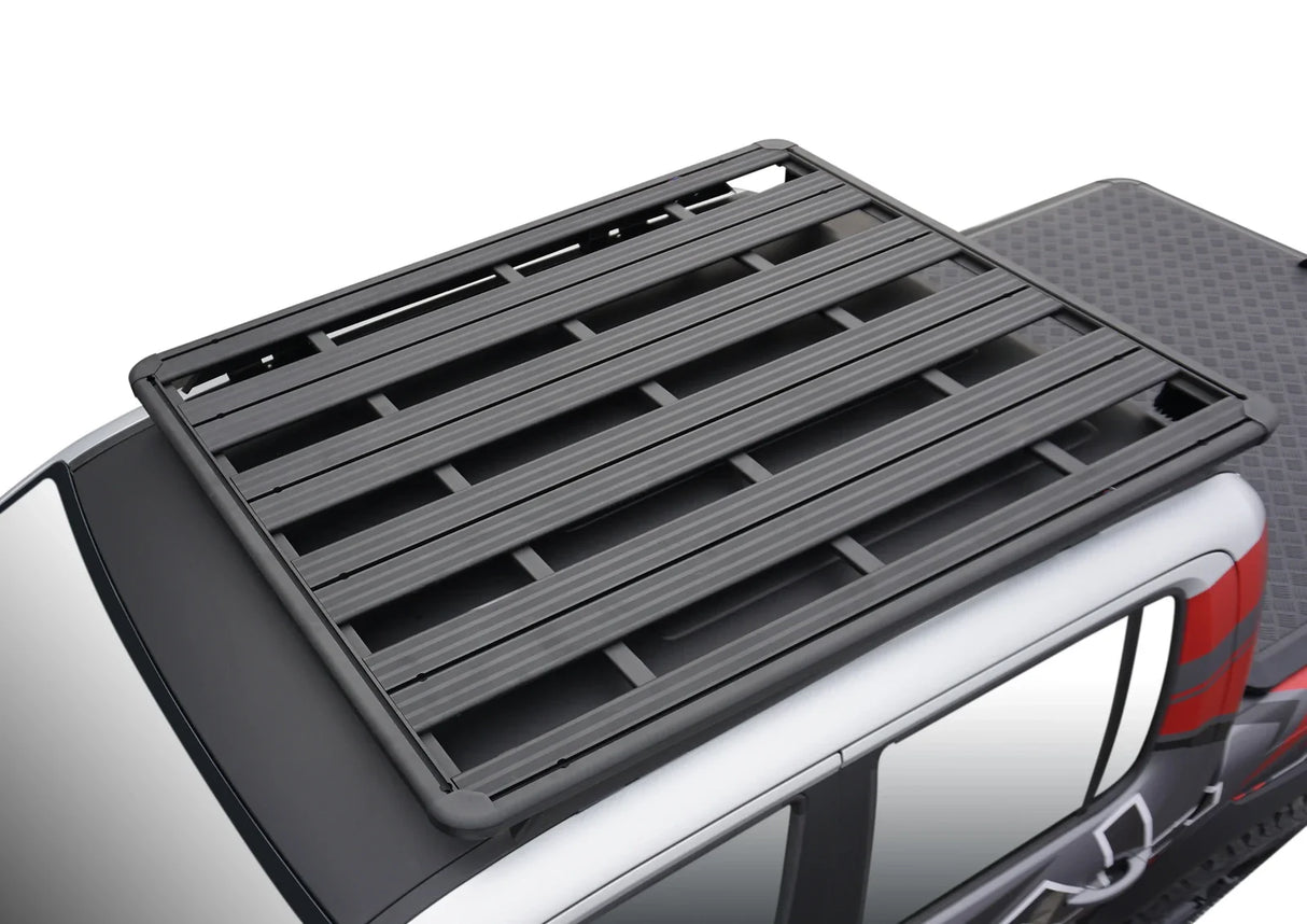 Volkswagen Amarok 2010+ modular aluminum roof rack 3-piece kit close-up