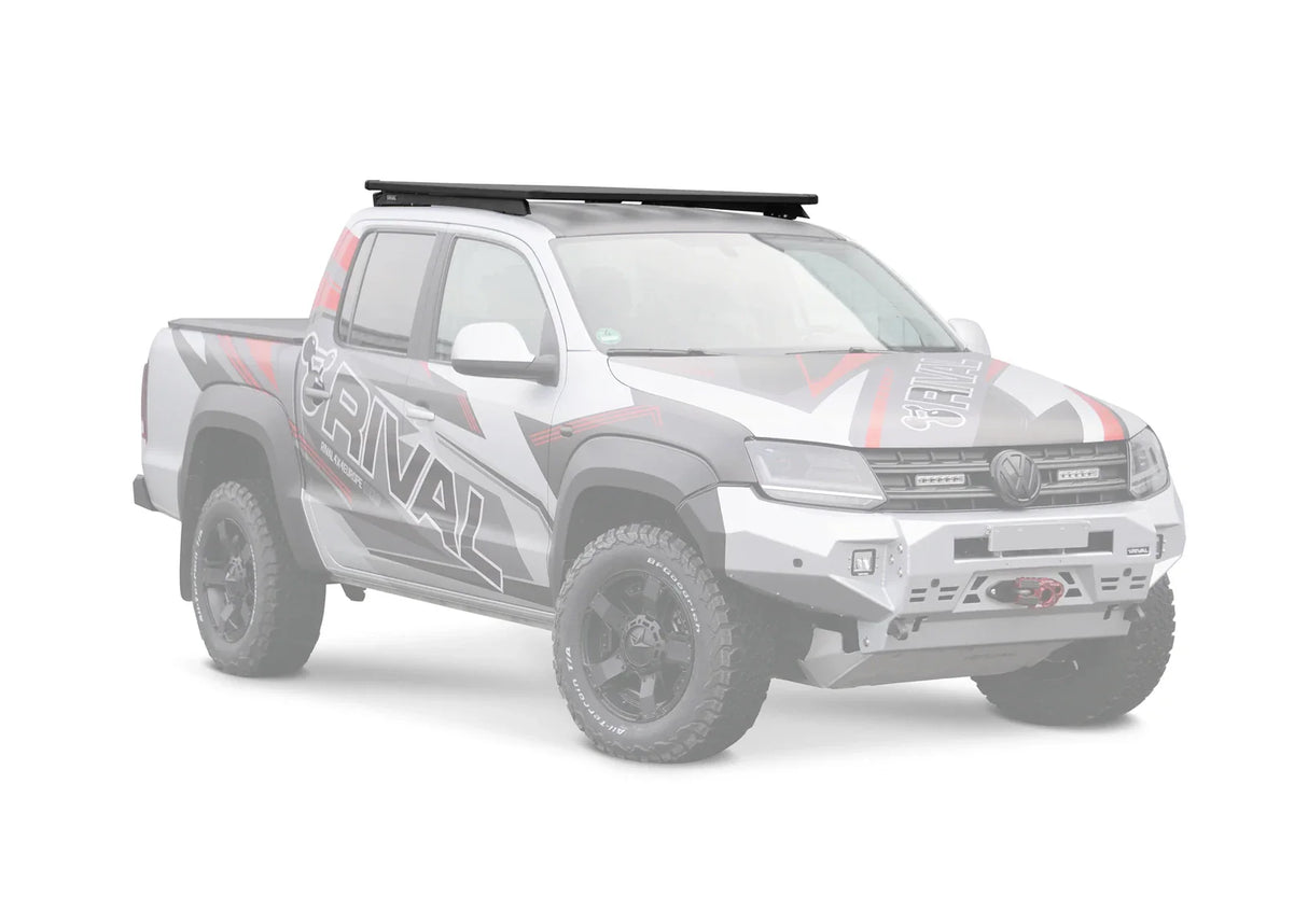 Volkswagen Amarok 2010+ modular aluminum roof rack 3-piece kit installed