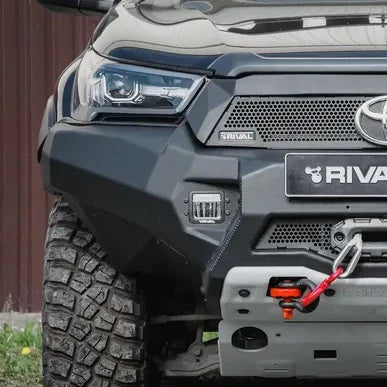 Toyota Hilux off-road and overland upgrades including Revo, Vigo and Invincible with skid plates and roof rack.