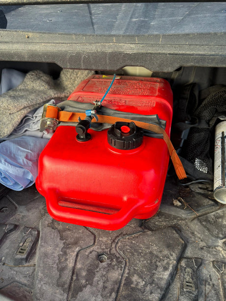 2021 Can-Am Maverick Trail 800 side-by-side – fuel tank detail view