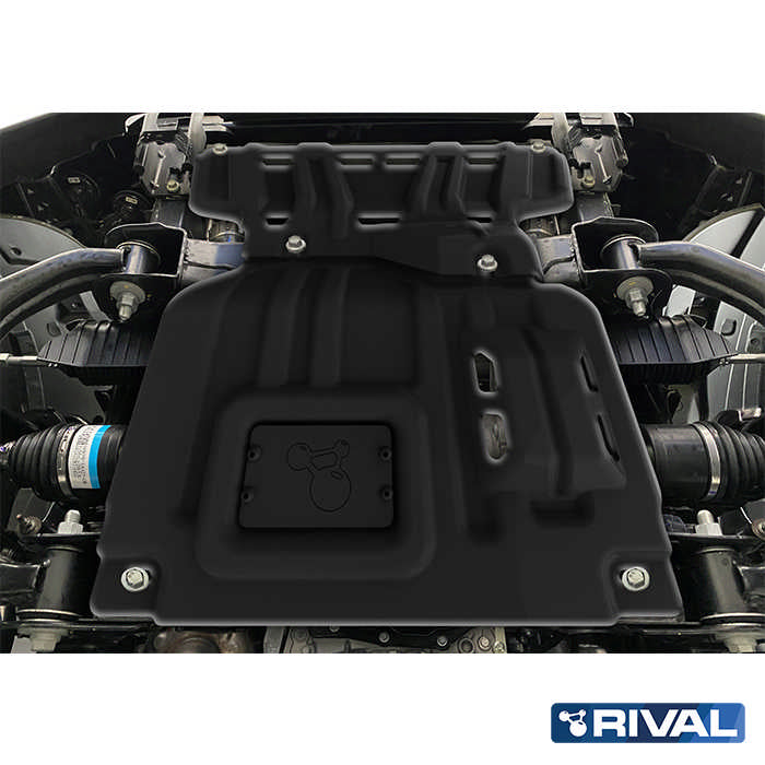 Ford Ranger (2022) RIVAL 4x4 engine skid plate – underbody protection detail view