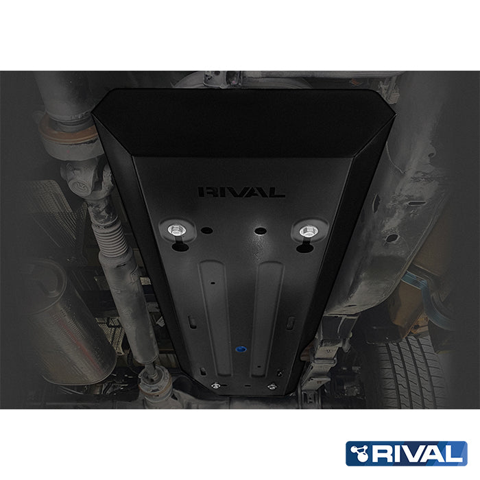 Ford Ranger (2022) RIVAL 4x4 fuel tank skid plate – underbody protection detail view