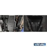 Ford Ranger (2022) RIVAL 4x4 fuel tank skid plate – underbody protection installed view