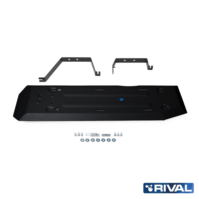 Ford Ranger (2022) RIVAL 4x4 fuel tank skid plate – underbody protection close-up view