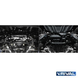 Ford Ranger (2022) RIVAL 4x4 skid plate – underbody protection installed view