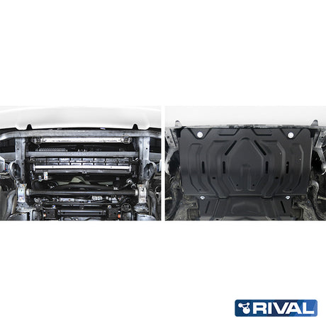 Mitsubishi L200 MQ / MR – Radiator RIVAL 4x4 radiator skid plate – underbody protection installed view