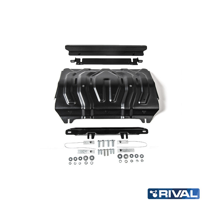 Mitsubishi L200 MQ / MR – Radiator RIVAL 4x4 radiator skid plate – underbody protection close-up view