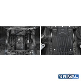 Mitsubishi L200 MQ / MR – Gearbox RIVAL 4x4 gearbox skid plate – underbody protection installed view