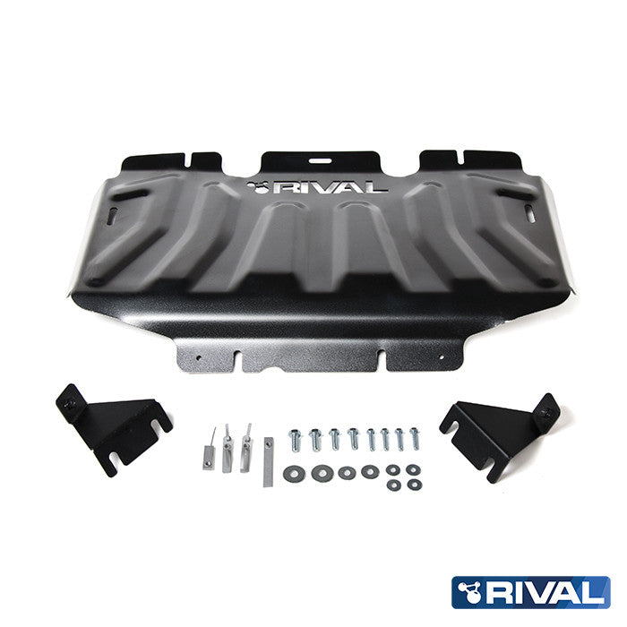 Nissan Navara NP300 (D23) RIVAL 4x4 radiator skid plate – underbody protection close-up view