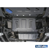 Nissan Navara NP300 (D23) RIVAL 4x4 gearbox skid plate – underbody protection detail view