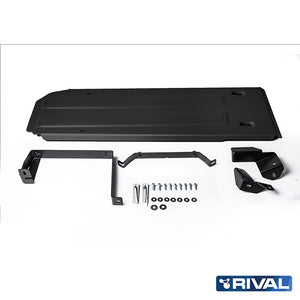 Nissan Navara NP300 (D23) RIVAL 4x4 fuel tank skid plate – underbody protection close-up view