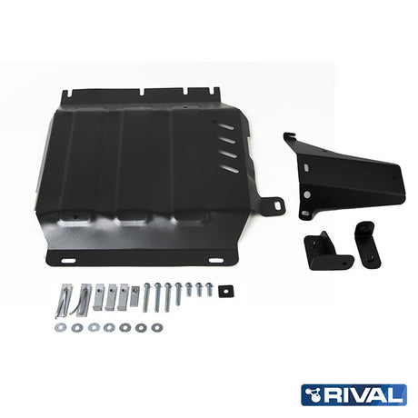 Nissan Navara NP300 (D23) RIVAL 4x4 transfer case skid plate – underbody protection close-up view