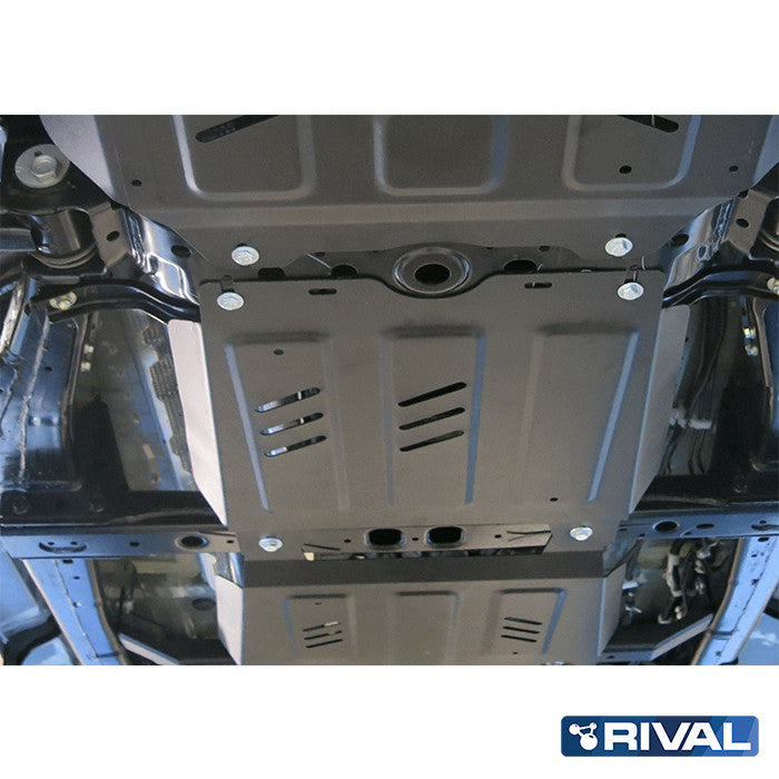 Toyota Hilux Revo – Gearbox RIVAL 4x4 gearbox skid plate – underbody protection detail view