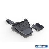 Toyota Hilux Revo – Transfer Case, AdBlue & Oxygen Sensor RIVAL 4x4 transfer case skid plate – underbody protection close-up view