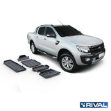 Ford Ranger RIVAL 4x4 skid plate – underbody protection close-up view